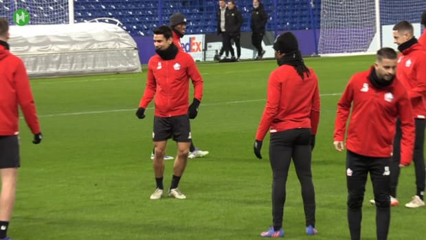 Lille's final training session at Stamford Bridge
